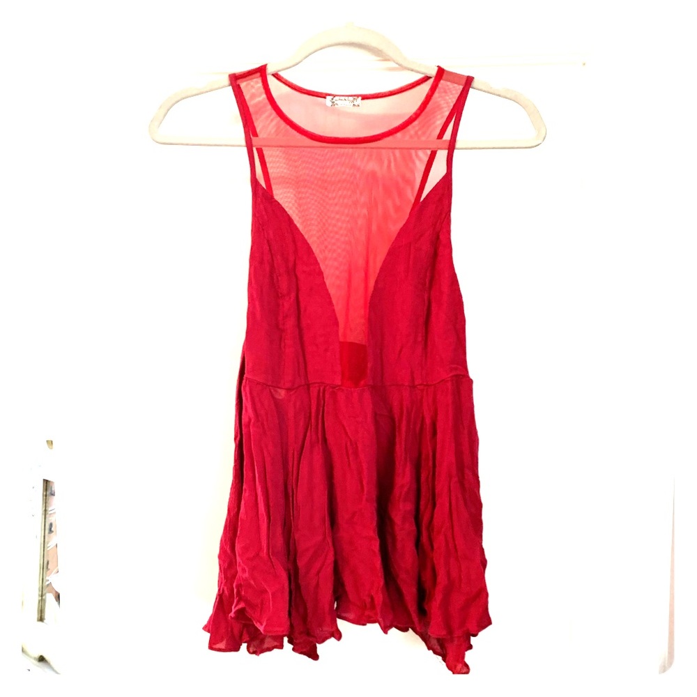 Free People Mesh Top
